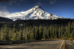 Mount Hood Oregon snow cap scenic mountain