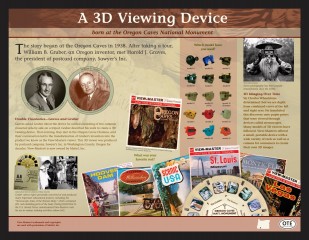 Image of Oregon Travel Experience Historical Marker honoring the View-Master inventors